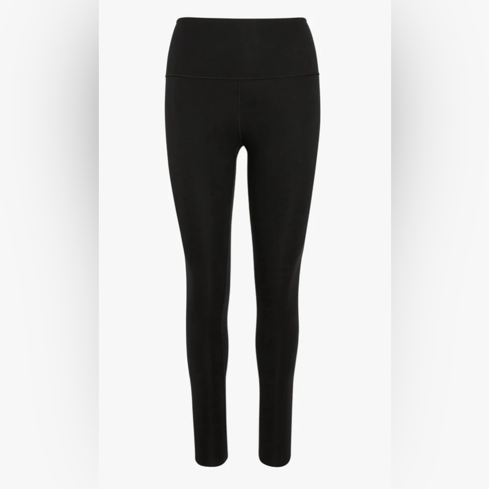 WONE Luxury Minimalist Black Leggings Size Medium High Rise Full Length